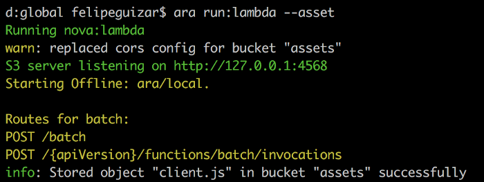run:lambda --asset output