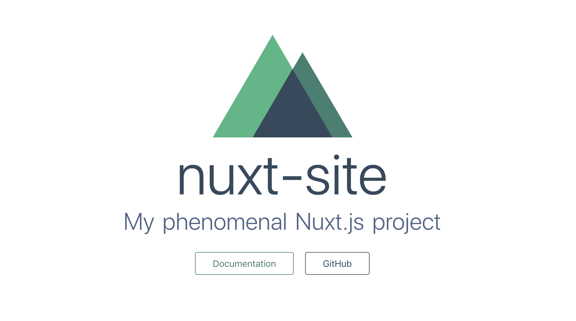 Nuxt default page
